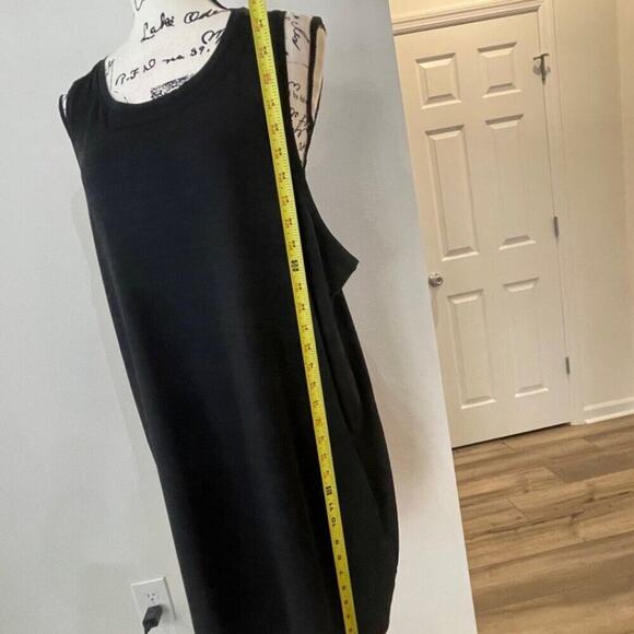 ATHLETA MIDI TANK DRESS UPF 50 POCKETS BLACK SZ XXL TENNIS/PICKLEBALL NORMCORE - Picture 4 of 16